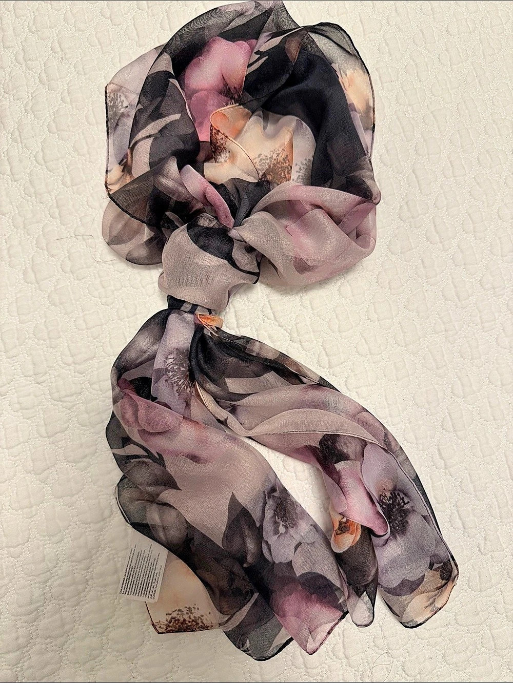 Punto Roma Floral Scarf in Pink & Black Like New